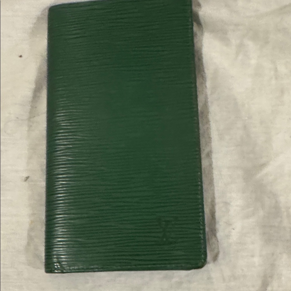 Louis Vuitton Green Textured Wallet